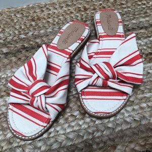 Madewell Naida half bow slide sandals size 7.5